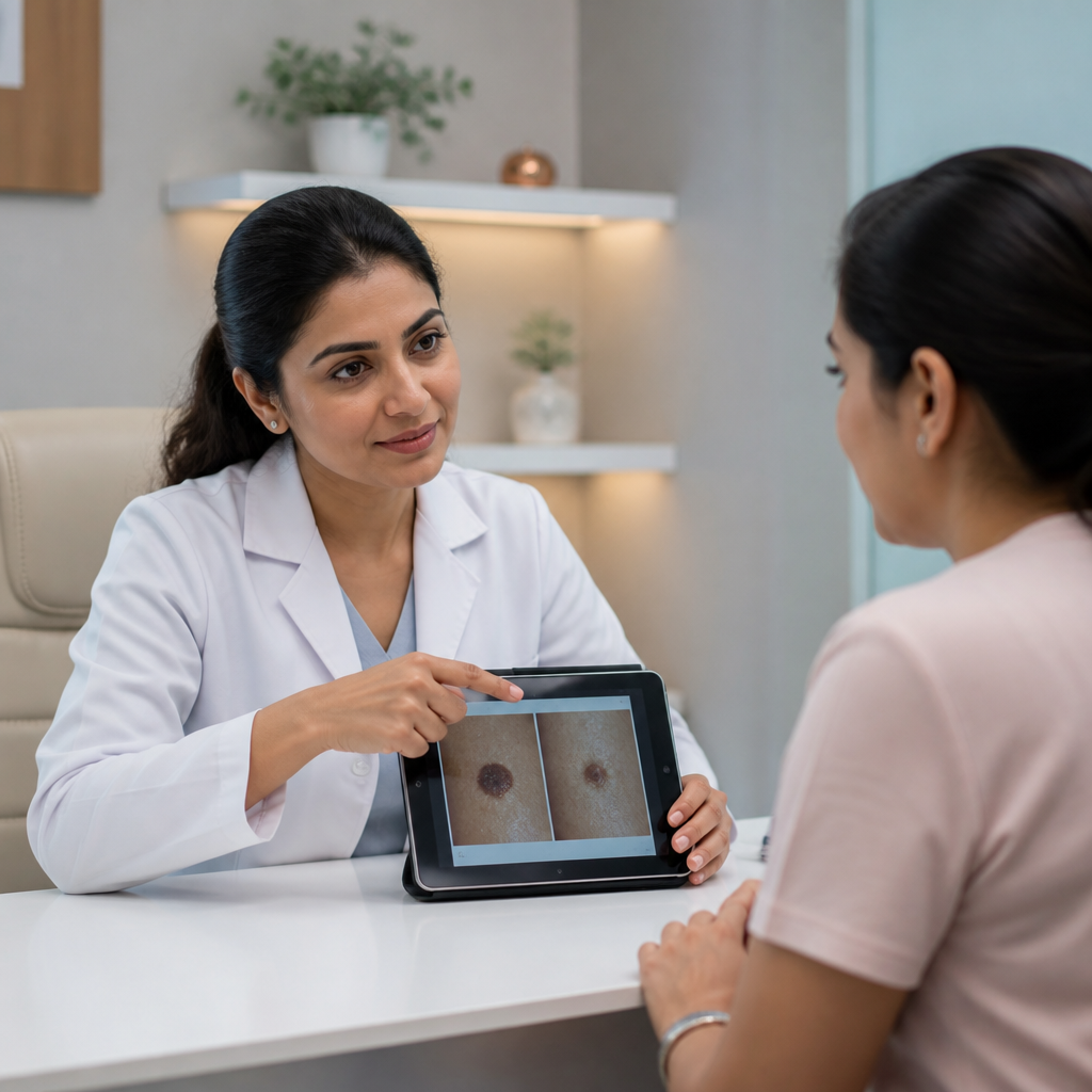 Melanoma detection by dermatologist